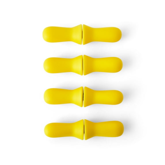 Mainstays 8-Piece Stainless Steel Two-Prong Corn Skewers with Yellow Handles