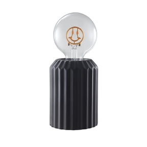 Mainstays 8" Smiley Face Filament Open LED Bulb Accent Lamp, Black