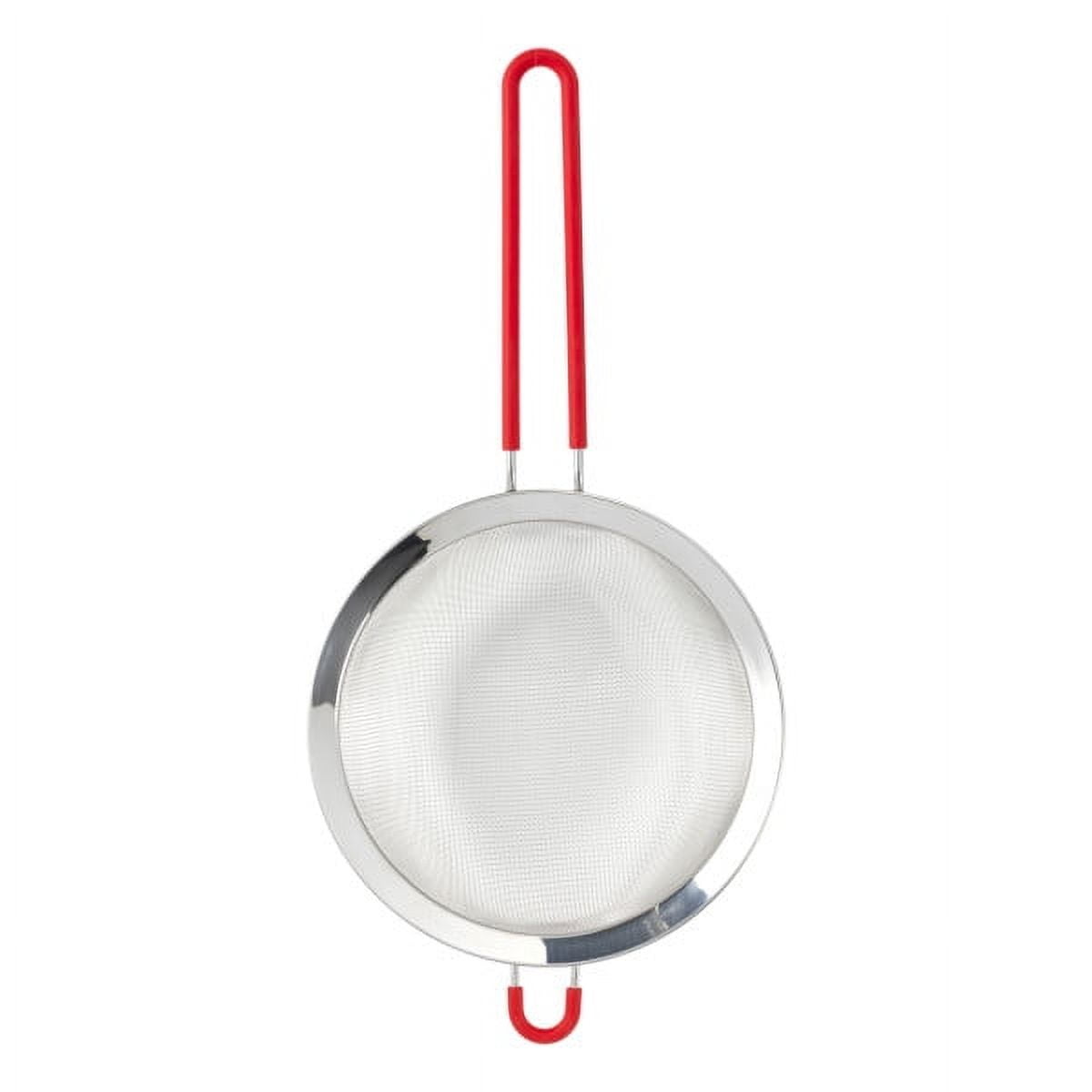 Mainstays 8" Stainless Steel Fine Mesh Strainer Basket, Red - Walmart.com