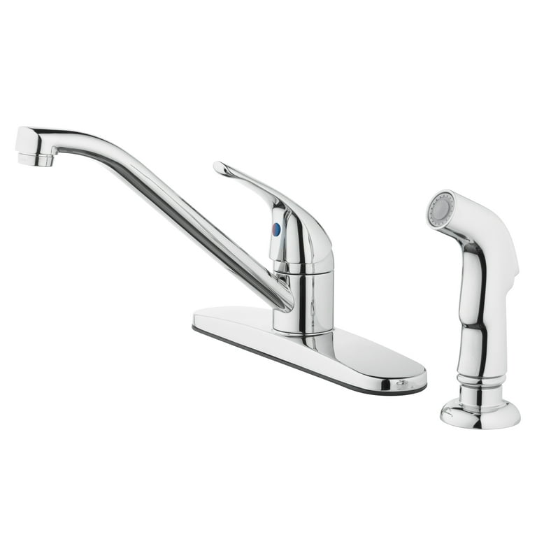 Mainstays 8 Widespread Single Handle Kitchen Faucet with Side Spray, Chrome