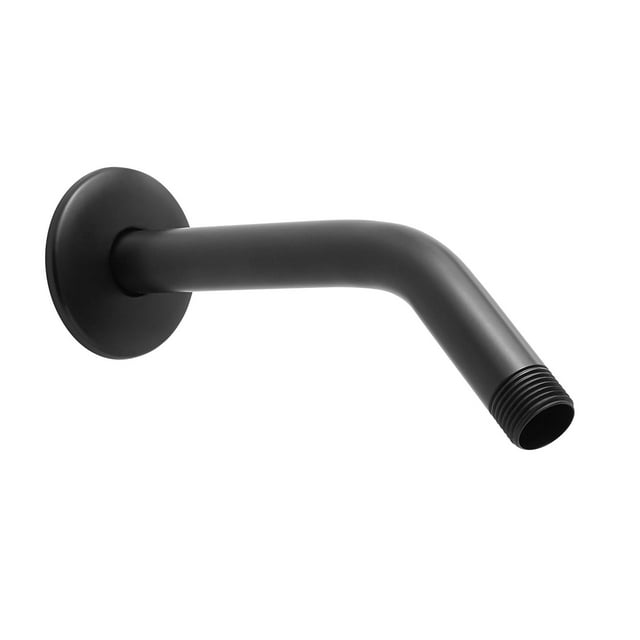 Mainstays 8in Shower Arm and Flange, Stainless Steel Pipe, Matte Black