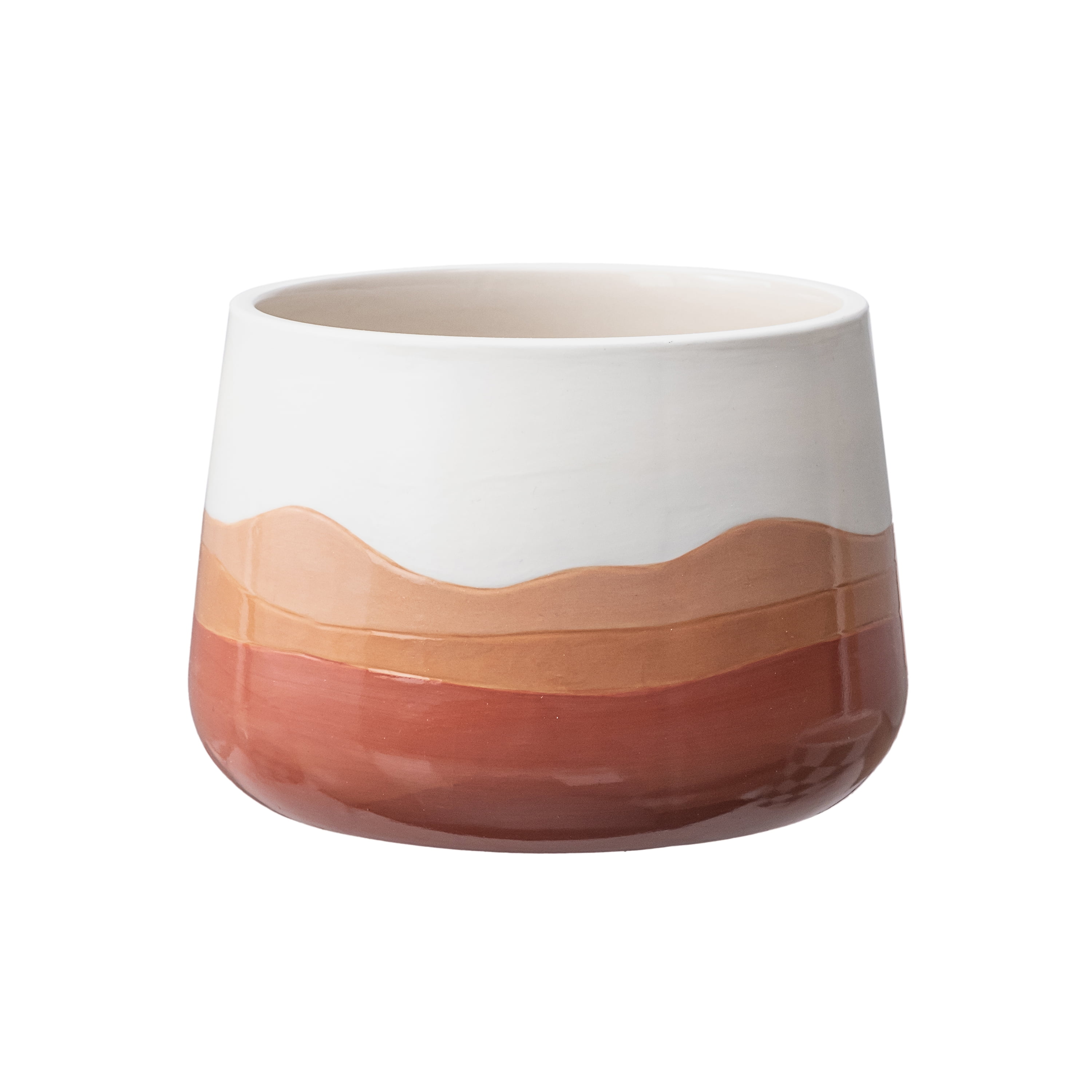 Mainstays 8 inch Red Ombre Ceramic Planter Pot - Walmart.com