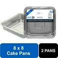 thumbnail image 1 of Mainstays 8" Aluminum Square Cake Pan, 2 Count, 1 of 6