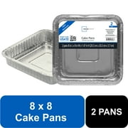 Mainstays 8 in Square Aluminum Cake Pans, 2 Count