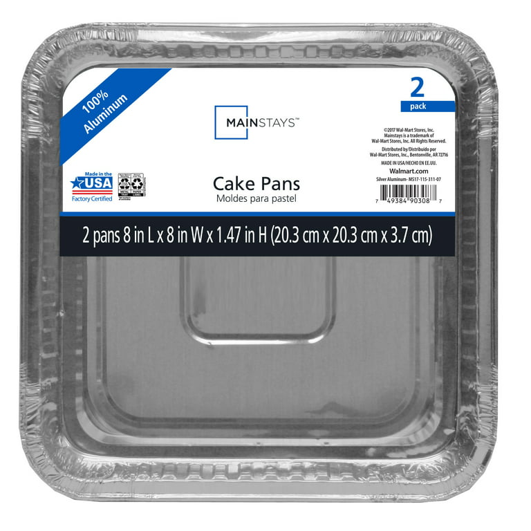 Usa Pan Cake Pan, Square, 8 Inch