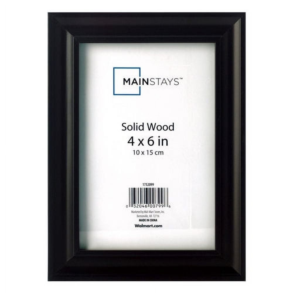 Mainstays 8"x 10" Black Solid Wood Picture Frame