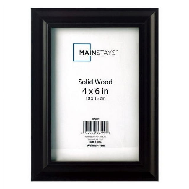 Mainstays 8"x 10" Black Solid Wood Picture Frame