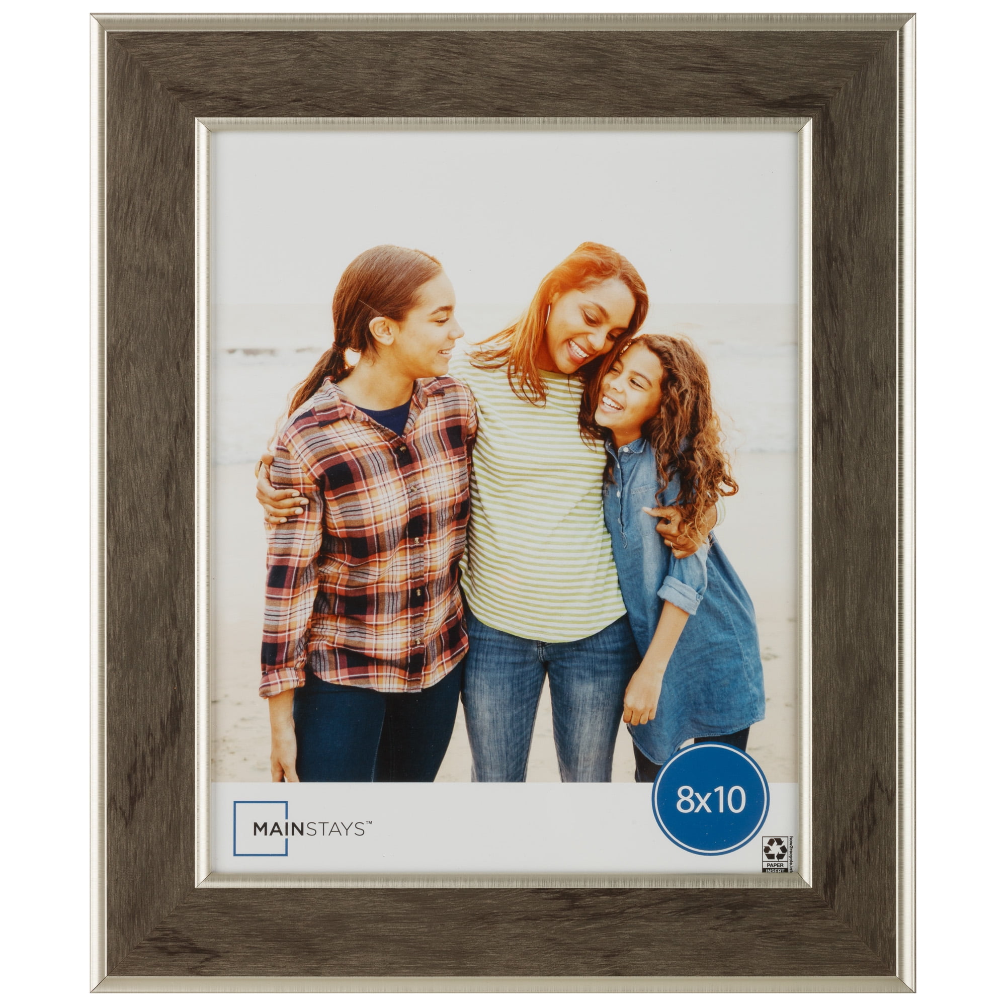Mainstays 8" x 10" Grey and Silver Wall Picture Frame