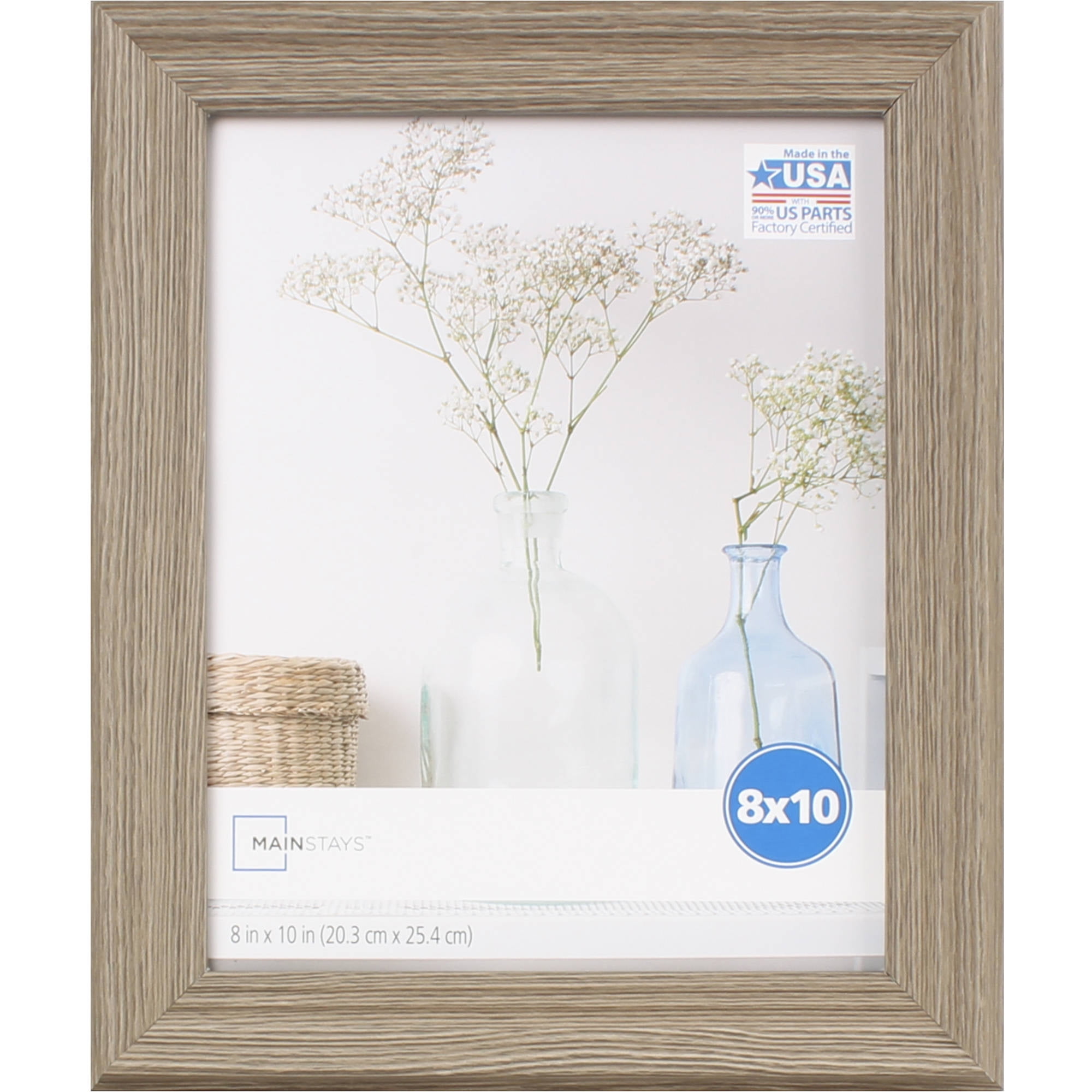 Mainstays 8" x 10" Traditional Rustic Gray Picture Frame