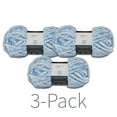 thumbnail image 1 of Mainstays 80 yd. Super Bulky Velvet Yarn, Blue Shell, 100% Polyester, Pack of 3, 1 of 5