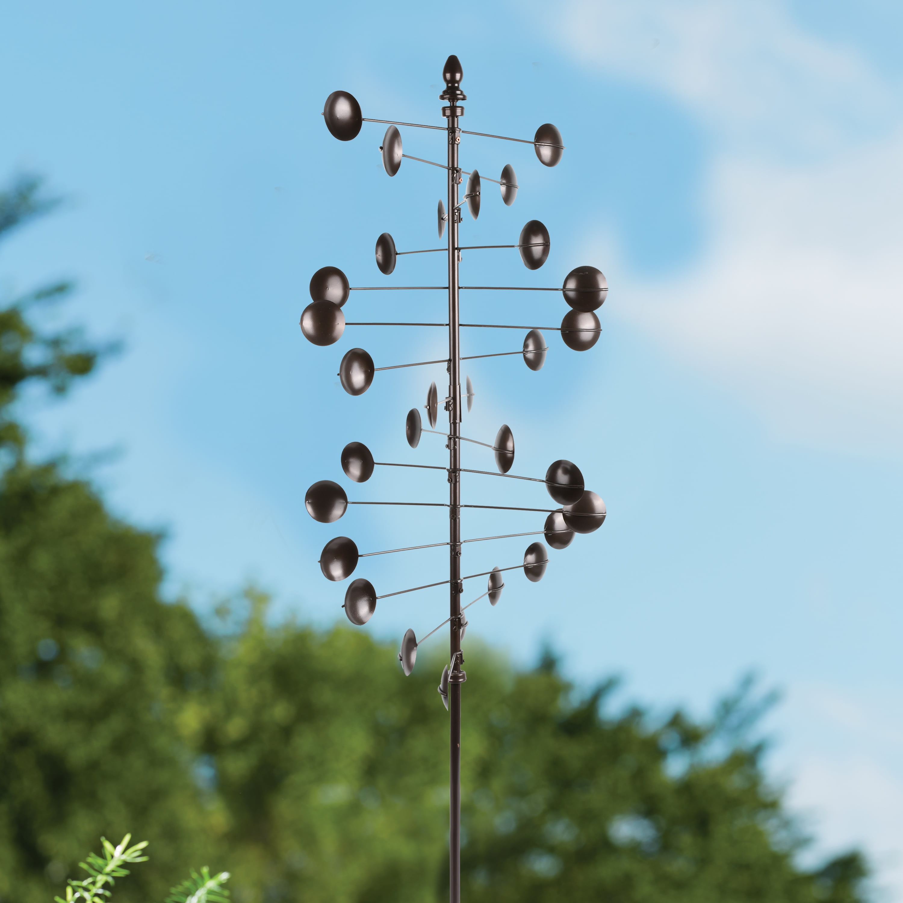 Mainstays 83.9"H Bronze Metal Helix Outdoor Wind Spinner