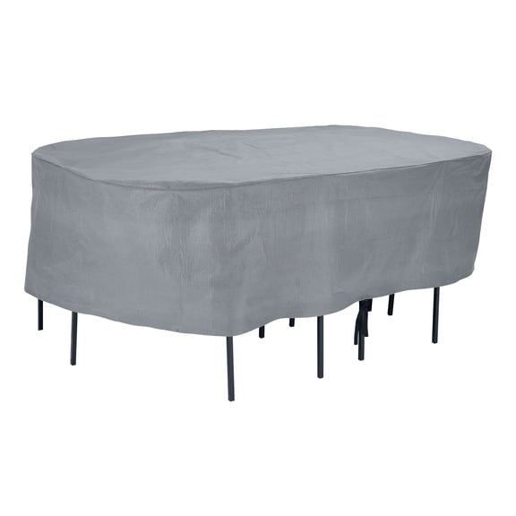 Mainstays 88" x 58" x 23" Gray Oval Patio Furniture Set Cover