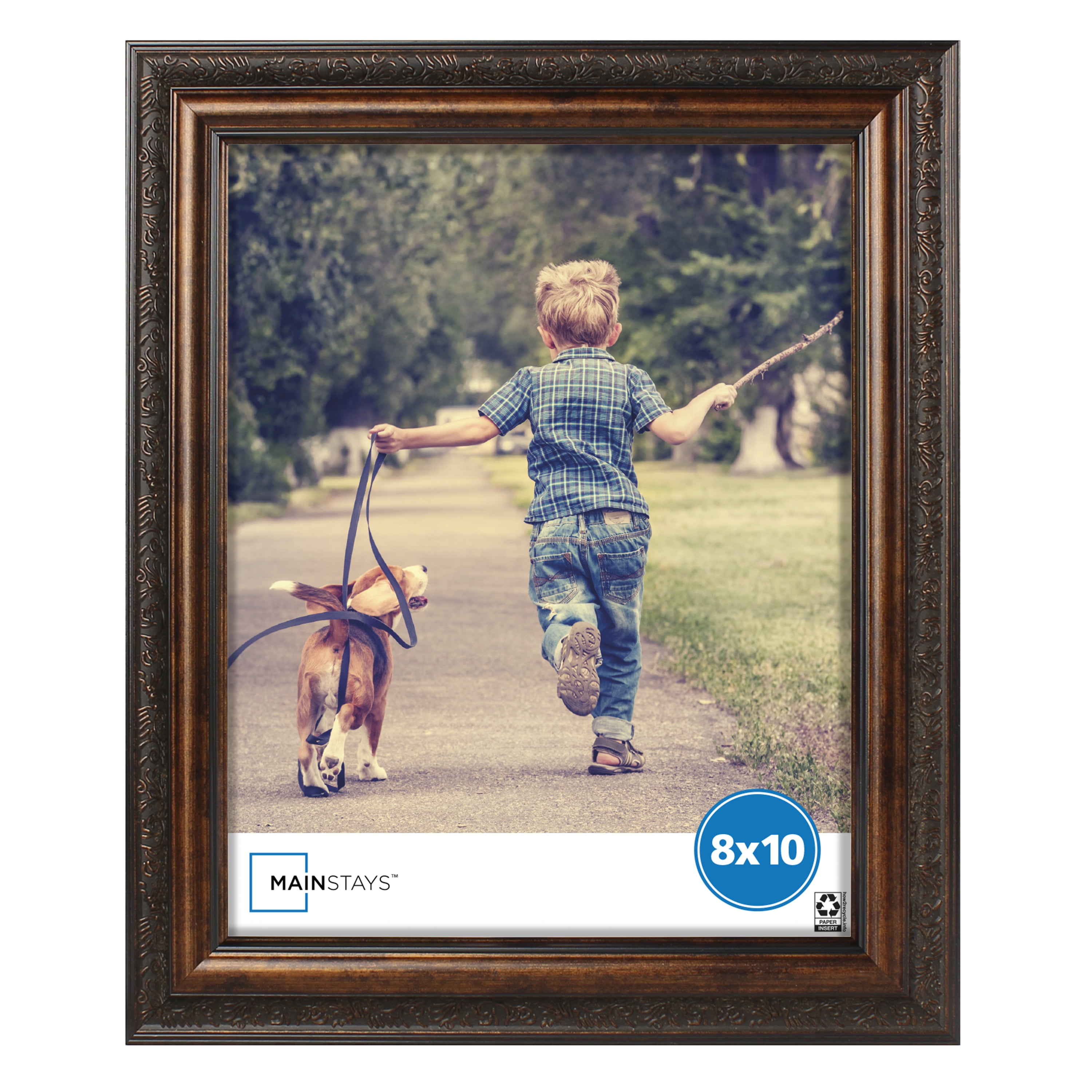 Mainstays 8x10 Antique Bronze Decorative Tabletop Picture Frame