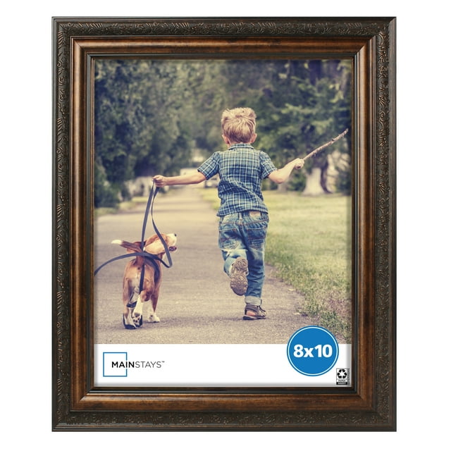 Mainstays 8x10 Antique Bronze Decorative Tabletop Picture Frame