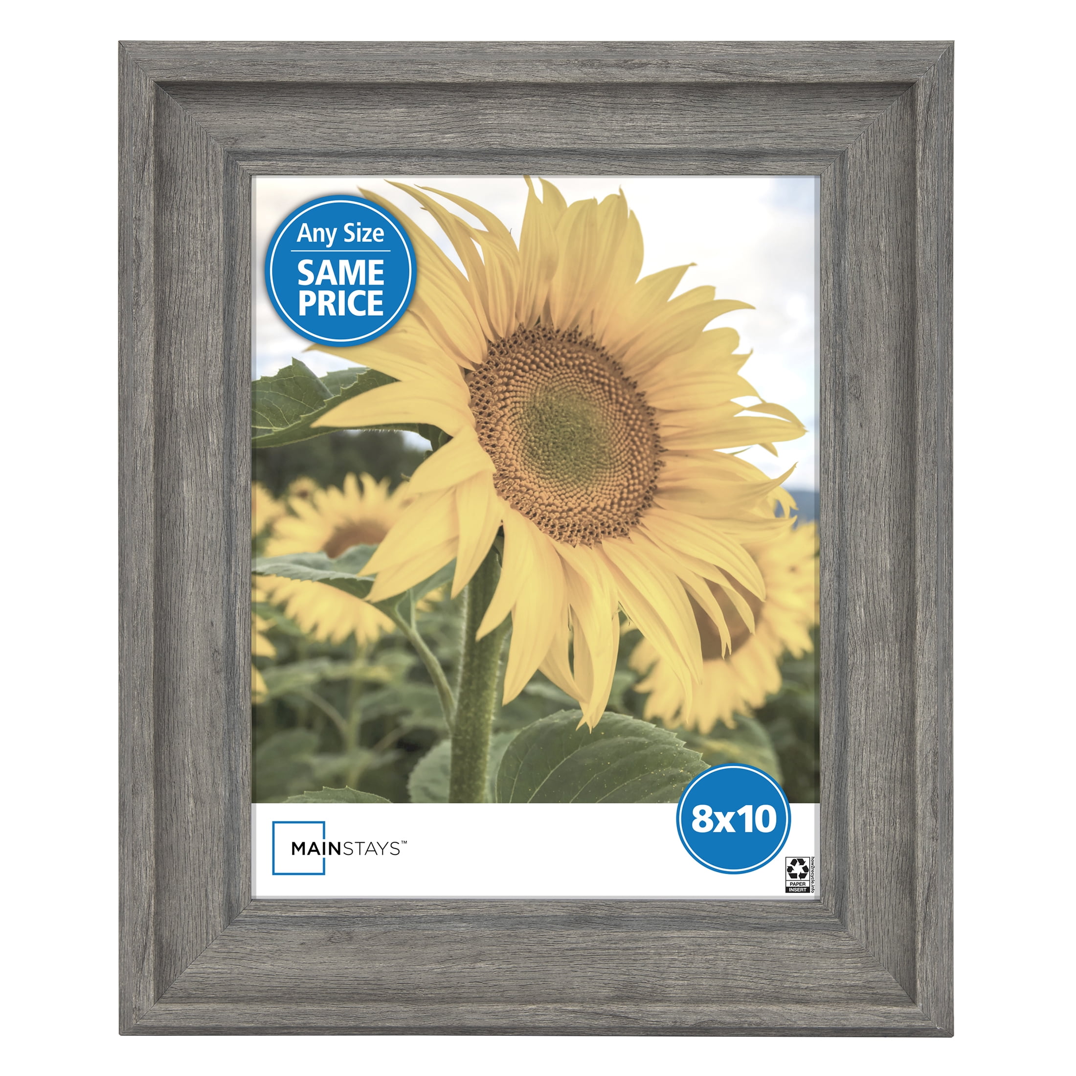 Mainstays 8x10 Curved Decorative Tabletop Picture Frame, Gray