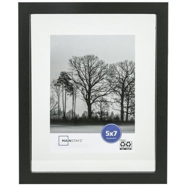 Mainstays 8x10 Float to 5x7 Black Linear Float Picture Frame