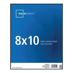 Mainstays Format Front-Loading Picture Frame, 8 x 10, Black, Wall or Tabletop