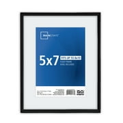 Mainstays 8x10 Glass Floating Frame, Fits 8x10 Picture, Displays 5x7 or Smaller as Floating, Black