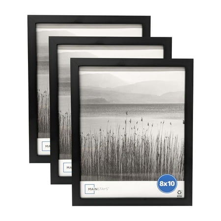 Mainstays - 8x10 Picture Frame - Black Gallery Linear Program Tabletop & Wall Photo Frame, Set of 3