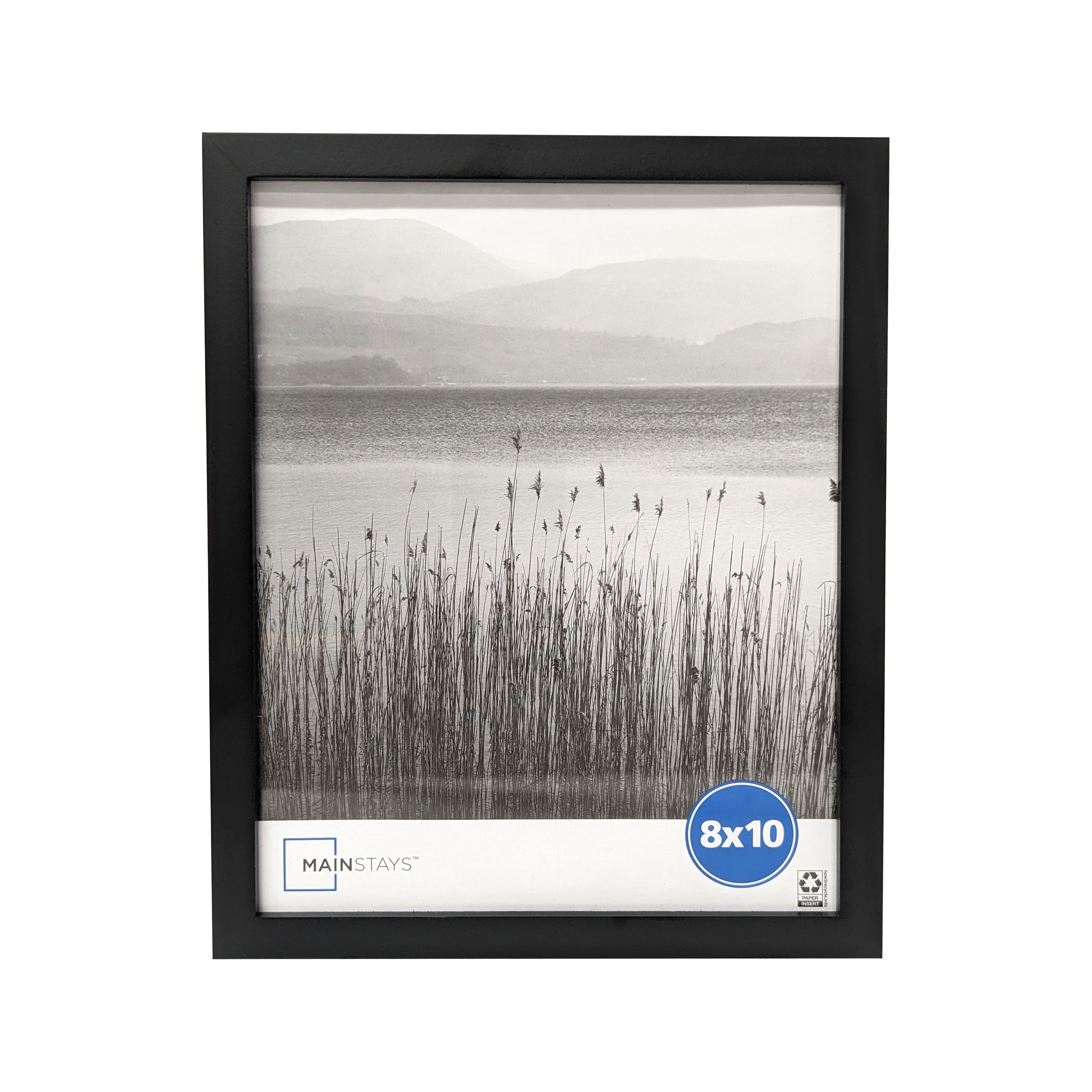 Mainstays 8x10 Linear Gallery Tabletop Picture Frame, Black
