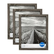 Mainstays - 8x10 Picture Frame - Rustic Gray Gallery Linear Program Tabletop & Wall Photo Frame, Set of 3