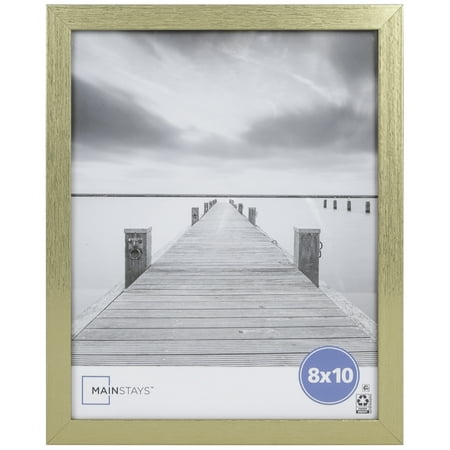 Mainstays – 8x10 Picture Frame – Gold Linear Program Tabletop Photo Frame