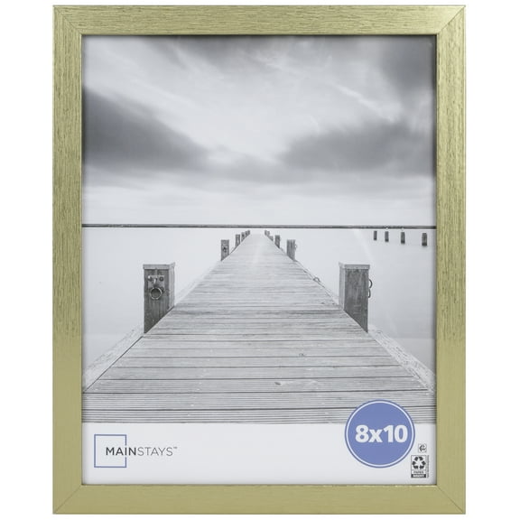 Mainstays – 8x10 Picture Frame – Gold Linear Program Tabletop Photo Frame