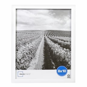 Mainstays 8 x 10 White Gallery Picture Frame, Tabletop or Wall Display