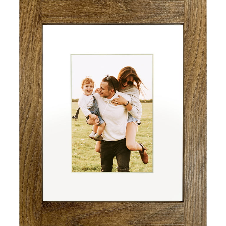 cream color wood picture frame 8x10 matted to 5x7” new
