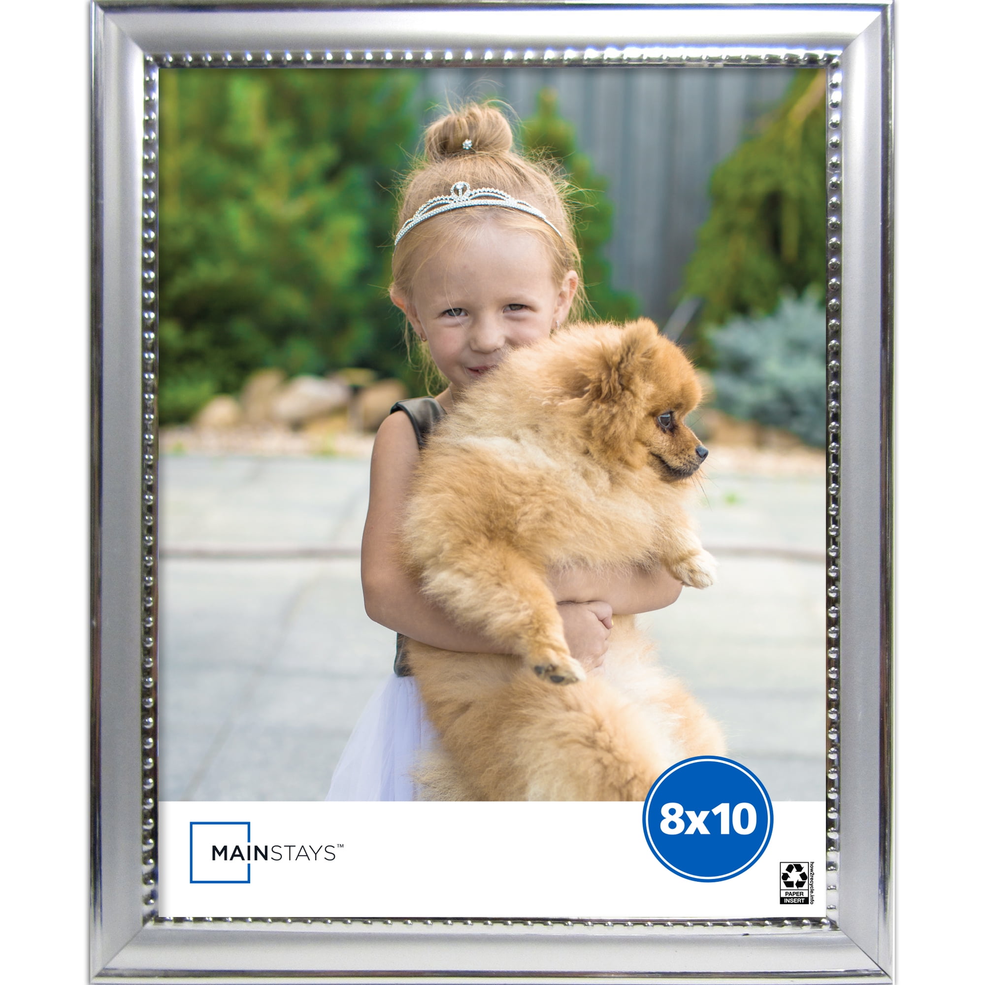 Mainstays 8x10 Silver Bead Tabletop Picture Frame