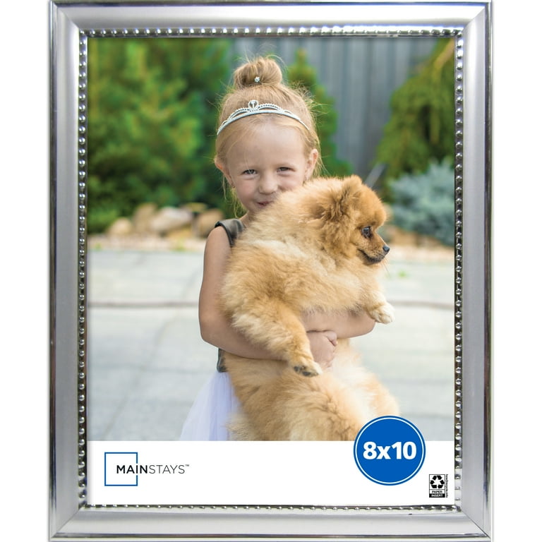 Mainstays 8x10 Silver Bead Tabletop Picture Frame - Walmart.com