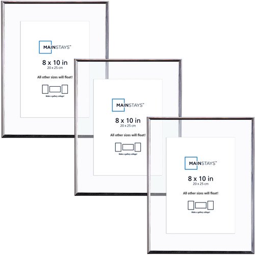 Mainstays 8x10 Silver Float Frame 3pk