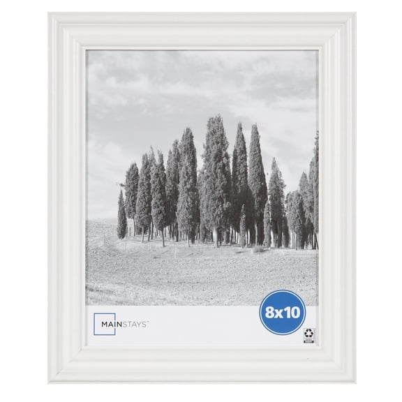 Mainstays – 8x10 Picture Frame – White Traditional Program Tabletop Photo Frame
