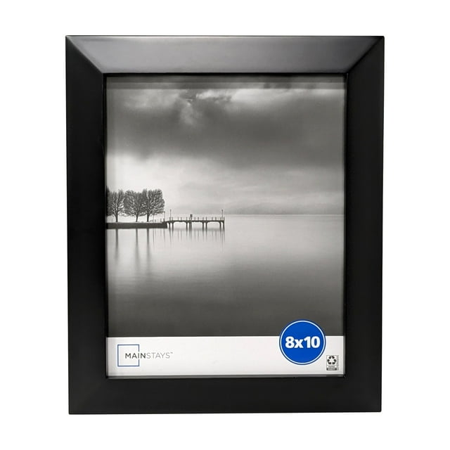 Mainstays 8x10 Wide Beveled Tabletop Picture Frame, Black