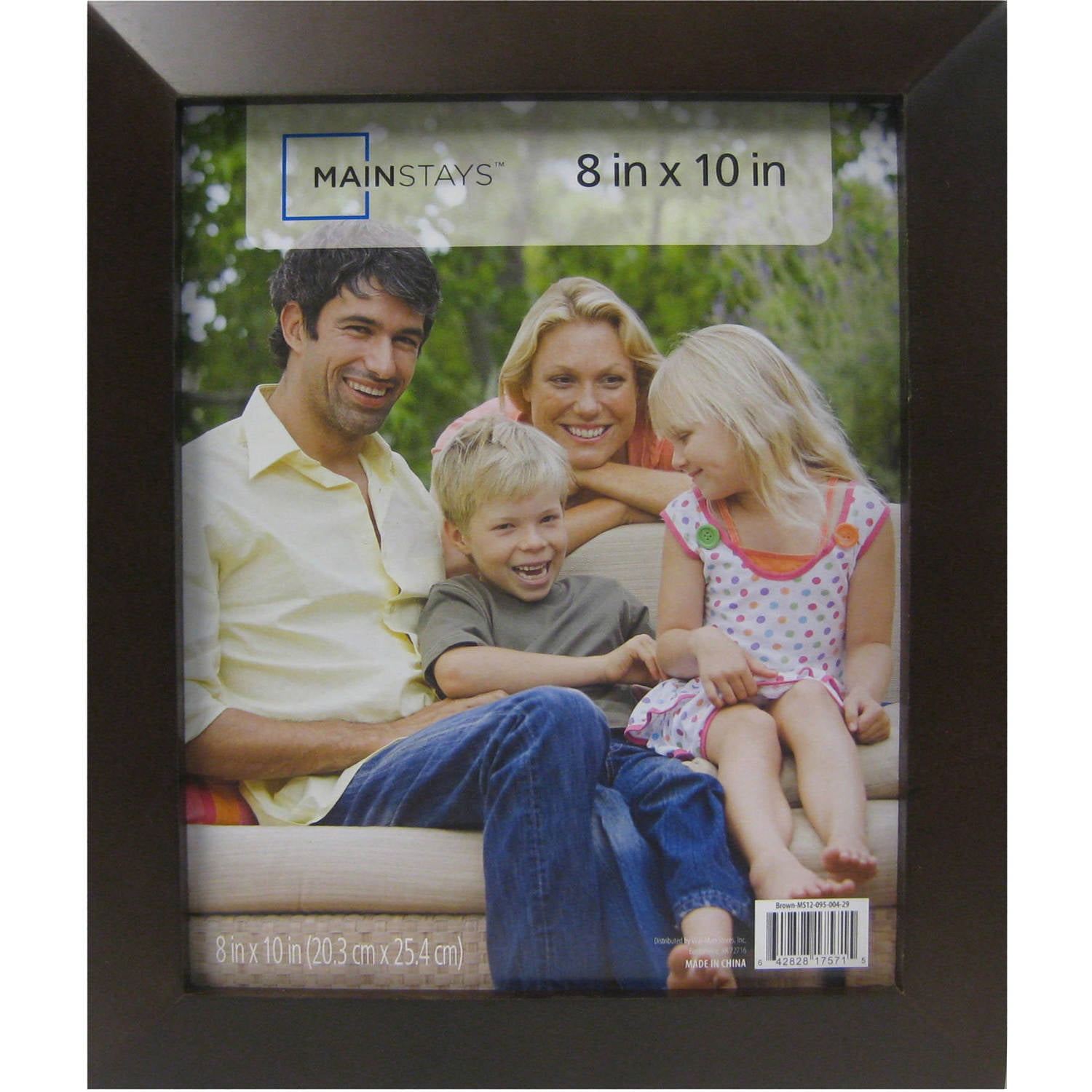 Mainstays 8x10 Wide Wood Frame, Walnut