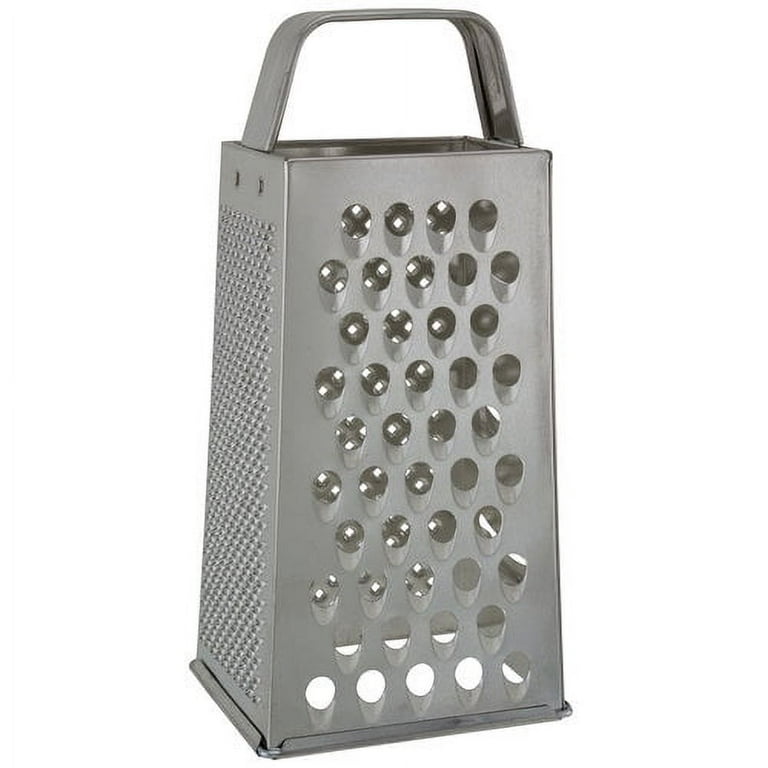 Inox Italy 9 Stainless Steel Fine Hand Grater with Black Non-Slip Handle