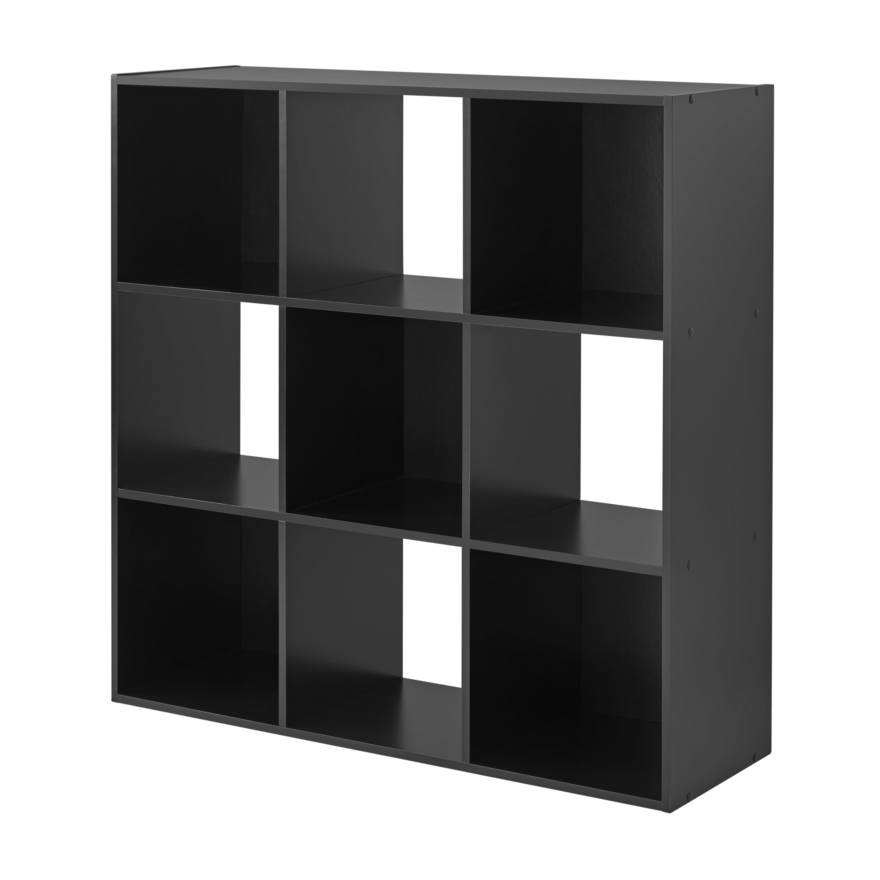 Multifunctional Assembled 3 Tiers 9 Compartments Storage Shelf Black  bedroom storage shelves