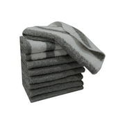 Mainstays 9-Pack Solid/Stripe Kitchen Dishcloth Set, Gray