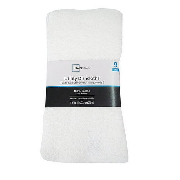 Mainstays 9 Pk Utility Cloth - Artic White
