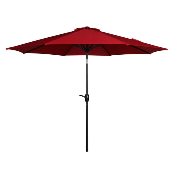 Mainstays 9' Red Crank Lift and 3 Position Tilt Patio Umbrella