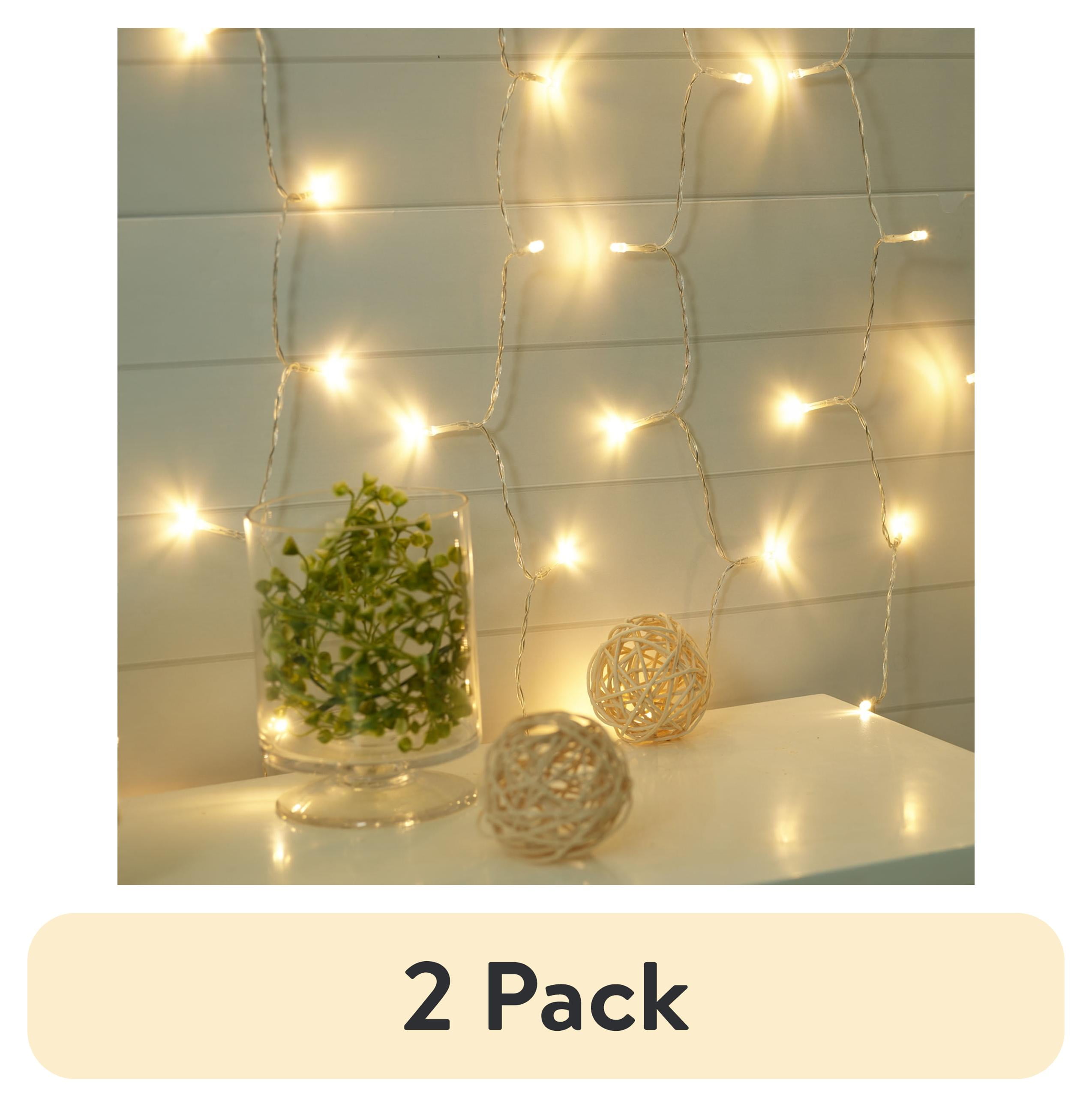 96-Count Warm White LED Electric Curtain Lights