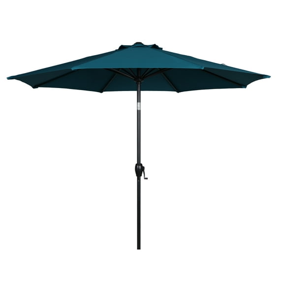 Mainstays 9ft Teal Round Outdoor Tilting Market Patio Umbrella with Crank