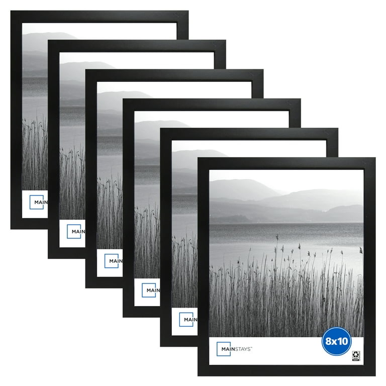 Mainstays AWD2795 0810PK6 8 x 10 Black Linear Frame Set of 6