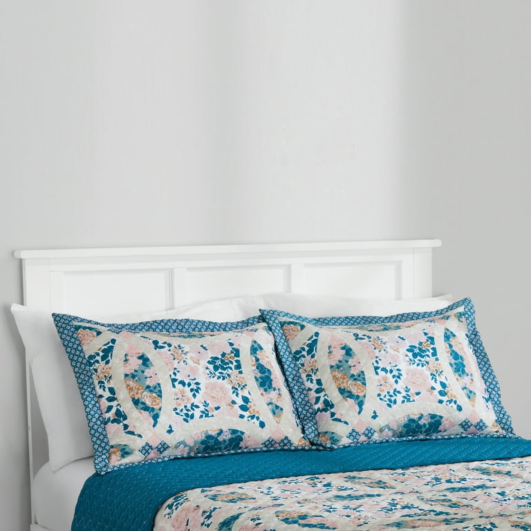 Mainstays Multicolor Abby Corsair Quilt Sham, Standard/Queen, 2