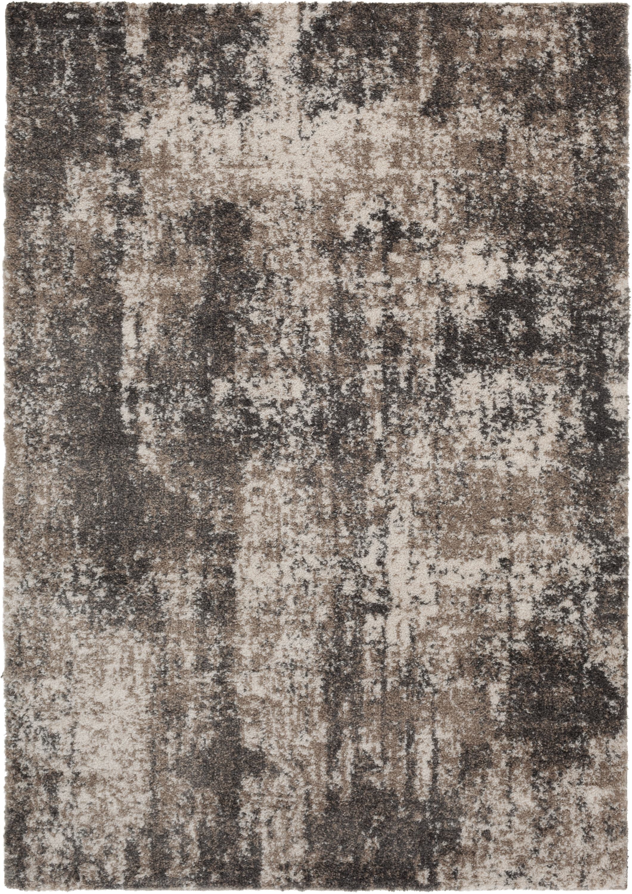 Mainstays Abstract Shag Indoor Area Rug, Neutral, 5'x7'