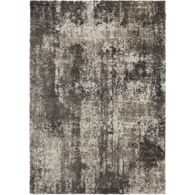 Mainstays Abstract Shag Indoor Area Rug, Neutral, 5'x7' - Walmart ...