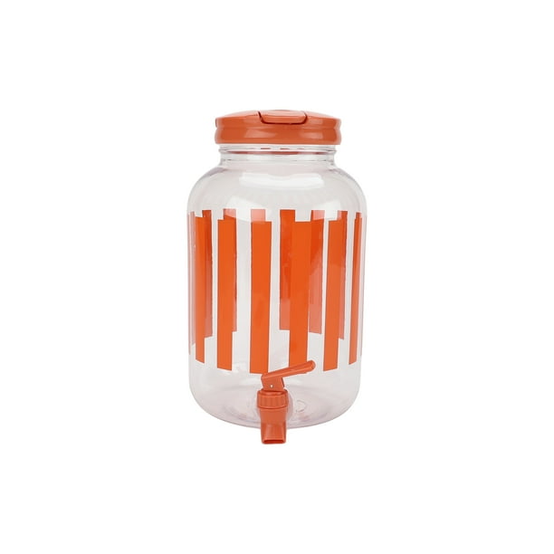 Mainstays Acrylic 1.2 Gallon Leak Proof Beverage Dispenser, Coral