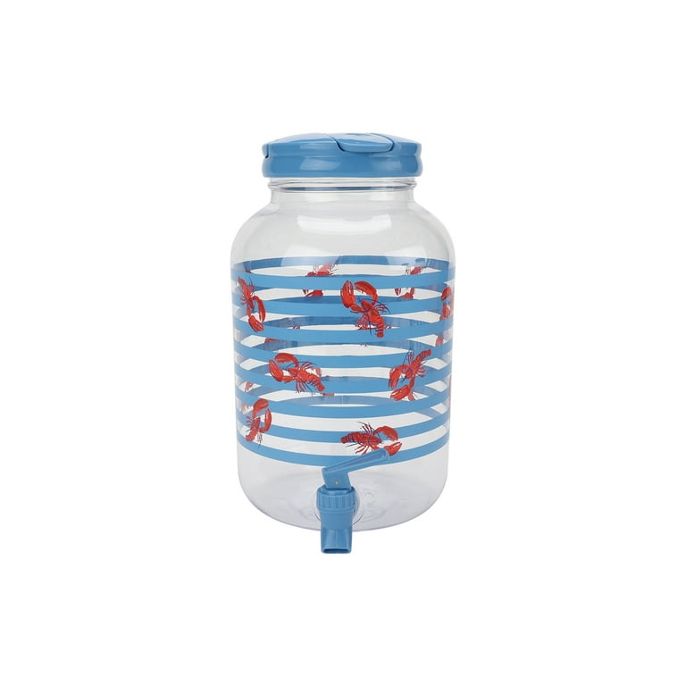 食器   Walk at the Lakes2017 Mainstays Acrylic 1.2 Gallon Beverage Dispenser, Lobster Pattern