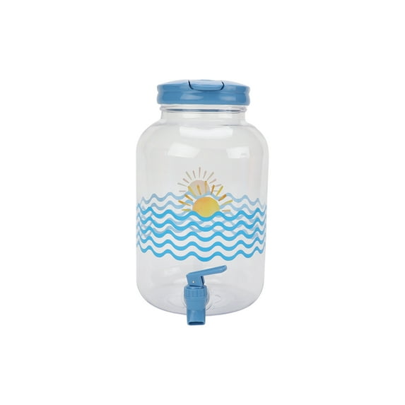 Mainstays Acrylic 1.2 Gallon Leak Proof Beverage Dispenser, Sun Pattern