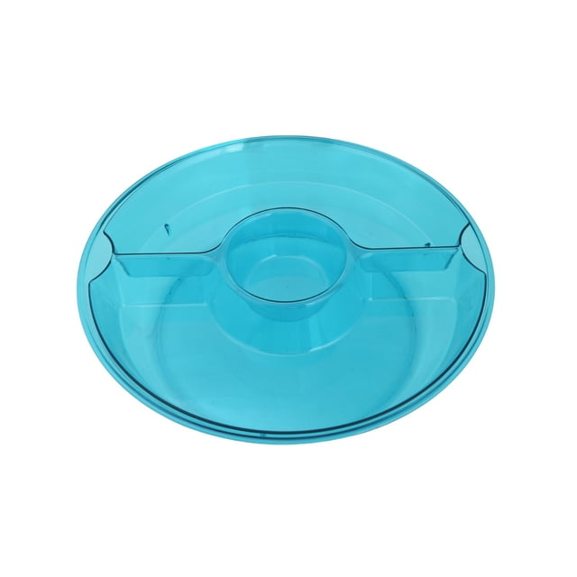 Mainstays Acrylic Appetizer On Ice Serving Tray with Lid, Blue